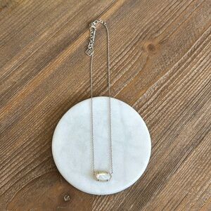 Elisa Kendra Scott Necklace in Silver Ivory Mother of Pearl